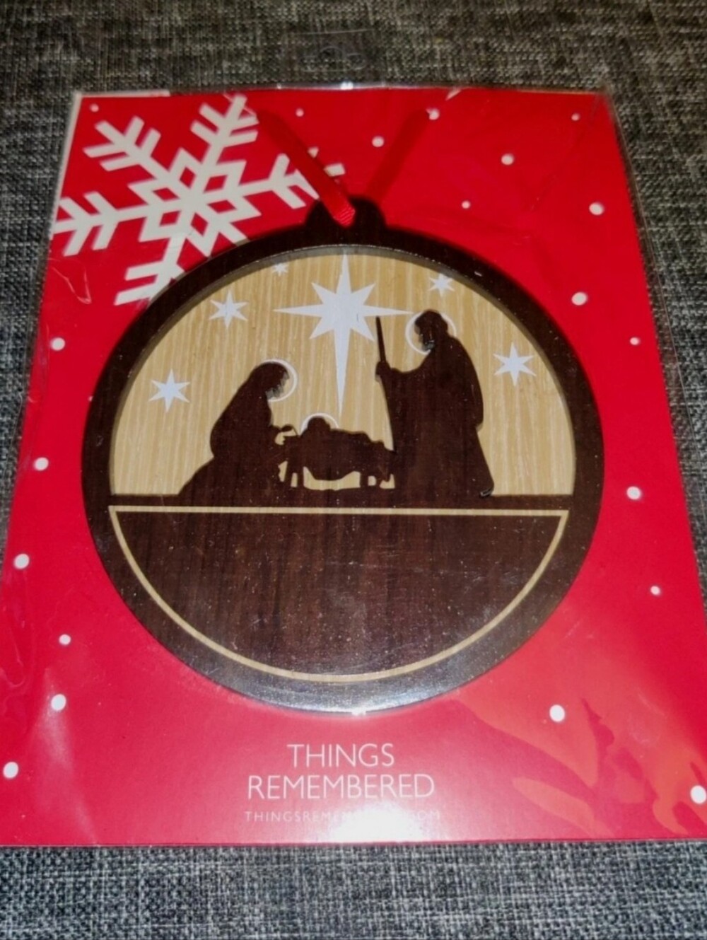 Things Remembered Christmas Ornament Nativity 4" Jesus Mary Joseph Customizable